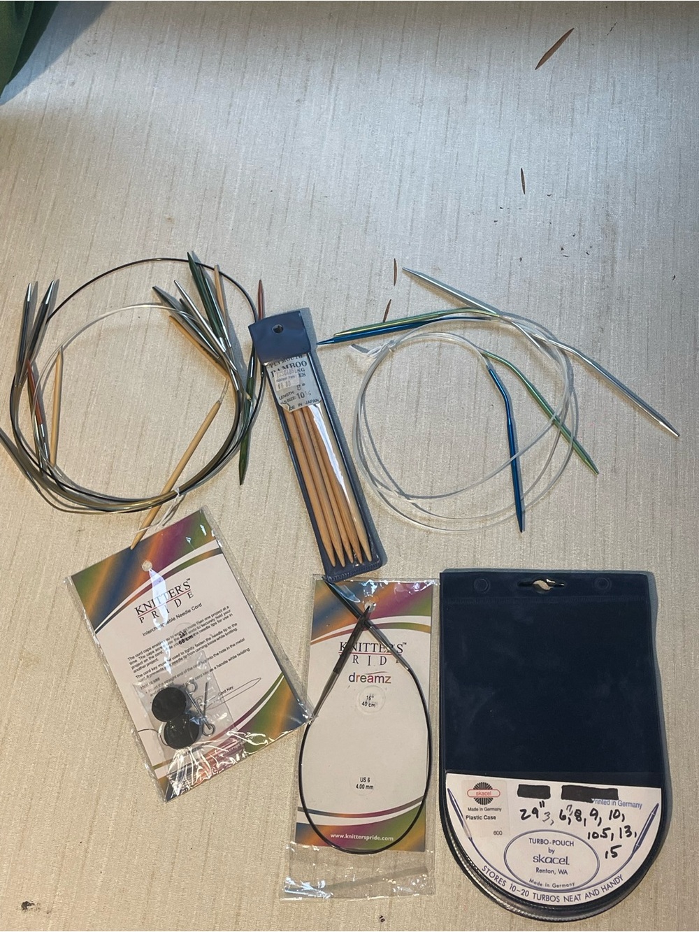 Knitting Needle Lot Circular Needles Knitter's Pride Dreams DPN Set Skacel Turbo